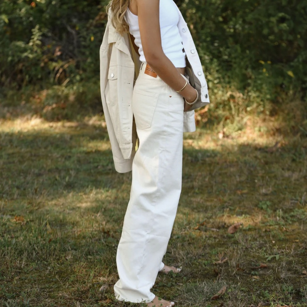 Parke Classic Straight Jean Cream Brand New Without Tags